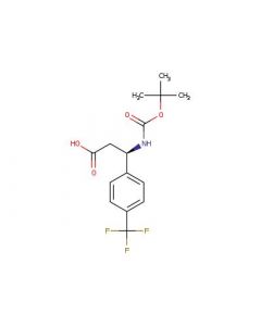 Astatech (R)-3-((TERT-BUTOXYCARBONYL)AMINO)-3-(4-(TRIFLUOROMETHYL)PHENYL)PROPANOIC ACID, 95.00% Purity, 0.25G